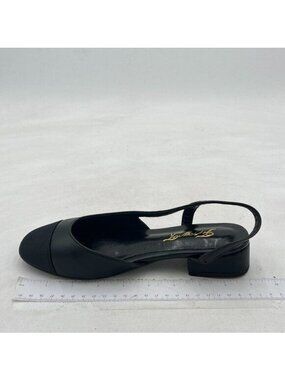 FOWT Black Square Toe Pumps Chunky Heel Slingback Sandals Fashion Party Shoes